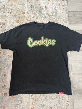 Cookies Black Logo Tee - Bold White Script